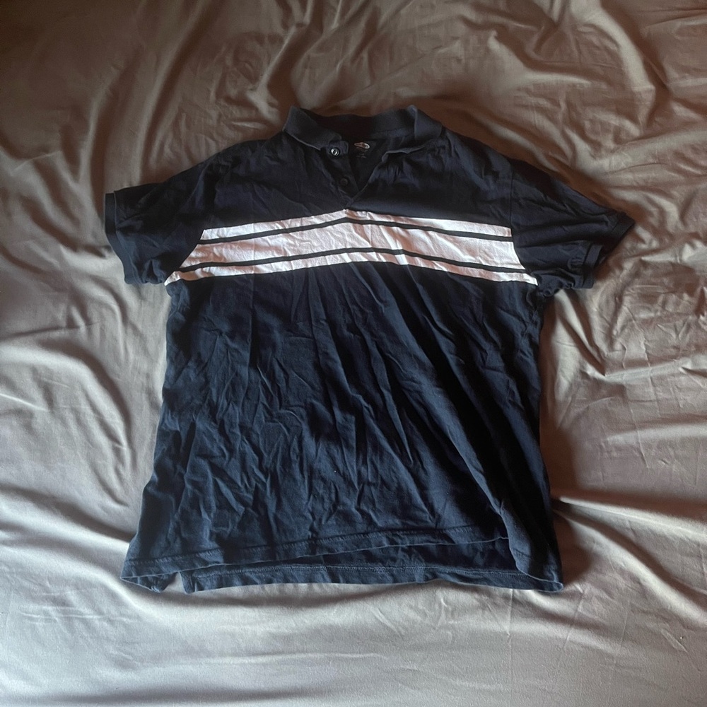 Old Navy Dark Blue Polo with White Accents